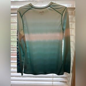 World wide sportsman blue ombré long sleeve shirt size small